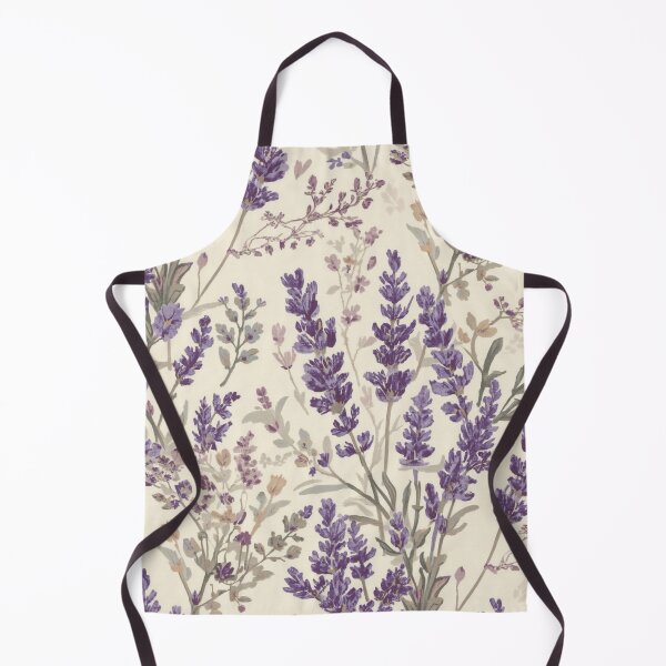 Item preview, Minimal Lavender Sprig Pattern | Delicate Floral on Cream designed and sold by lavanya11.