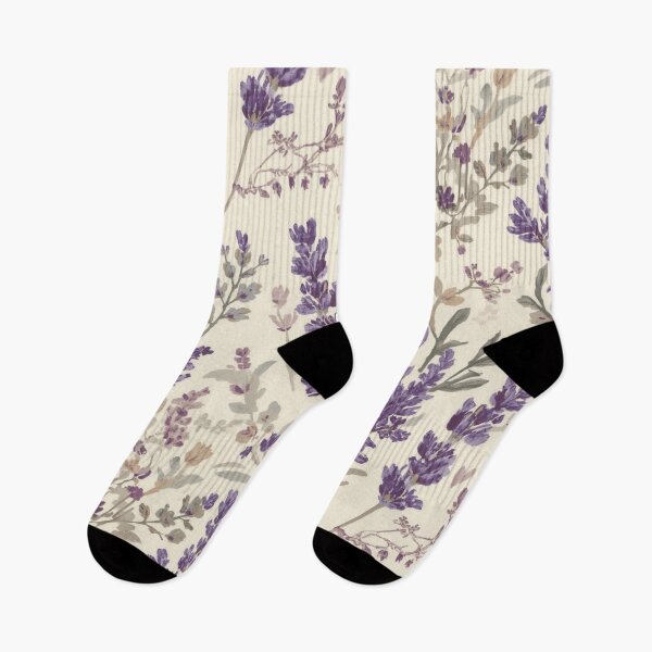 Item preview, Minimal Lavender Sprig Pattern | Delicate Floral on Cream designed and sold by lavanya11.