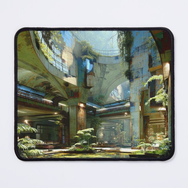 Item preview, Civic Center | Mystery Archive Series | Lost Civilization Wall Art | Tropical Ruin Architecture Print | Futuristic Architectural Landscape designed and sold by CCC Tees.