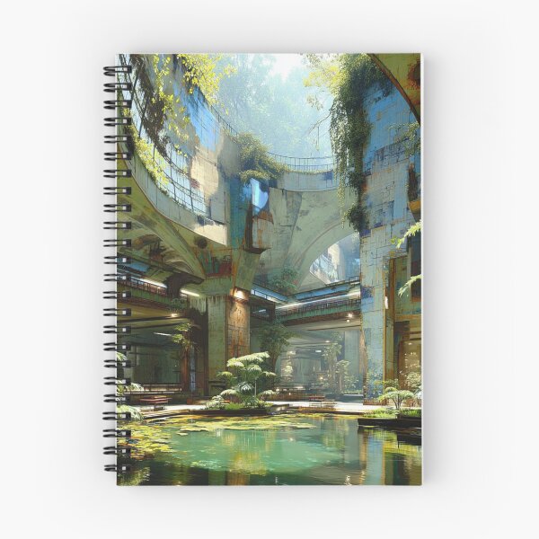 Item preview, Civic Center | Mystery Archive Series | Lost Civilization Wall Art | Tropical Ruin Architecture Print | Futuristic Architectural Landscape designed and sold by THE VESSEL ARCHIVE.