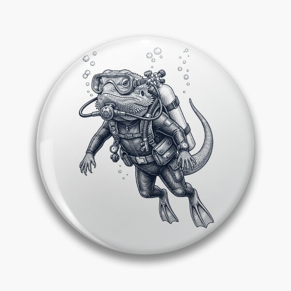 Item preview, Bearded Dragon Scuba Diving Diver Animal Lover designed and sold by TerryConnells.