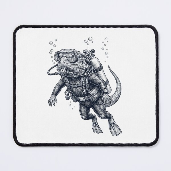 Item preview, Bearded Dragon Scuba Diving Diver Animal Lover designed and sold by TerryConnells.