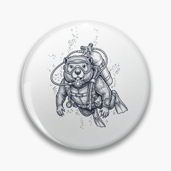 Item preview, Beaver Scuba Diving Diver Animal Lover designed and sold by TerryConnells.