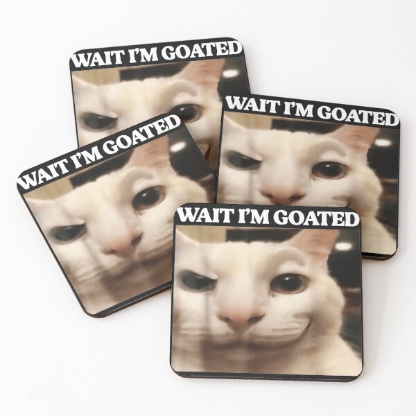 Item preview, Wait I'm Goated Cat Meme Internet Slang Humor designed and sold by AmaXONIC.
