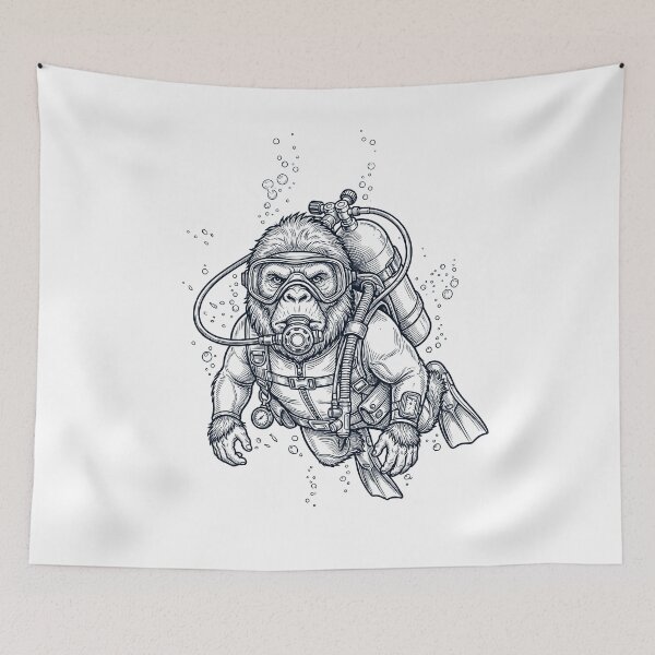 Item preview, Bigfoot Scuba Diving Diver Animal Lover designed and sold by TerryConnells.