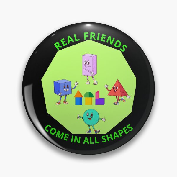 Item preview, Real Friends Come In All Shapes Funny Geometry Teacher Design designed and sold by PMDesignStudio.