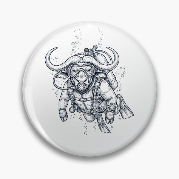 Item preview, Buffalo Scuba Diving Diver Animal Lover designed and sold by TerryConnells.