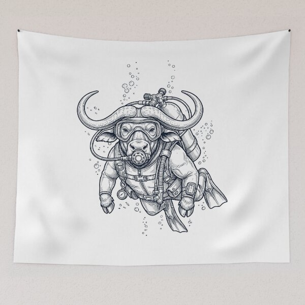 Item preview, Buffalo Scuba Diving Diver Animal Lover designed and sold by TerryConnells.