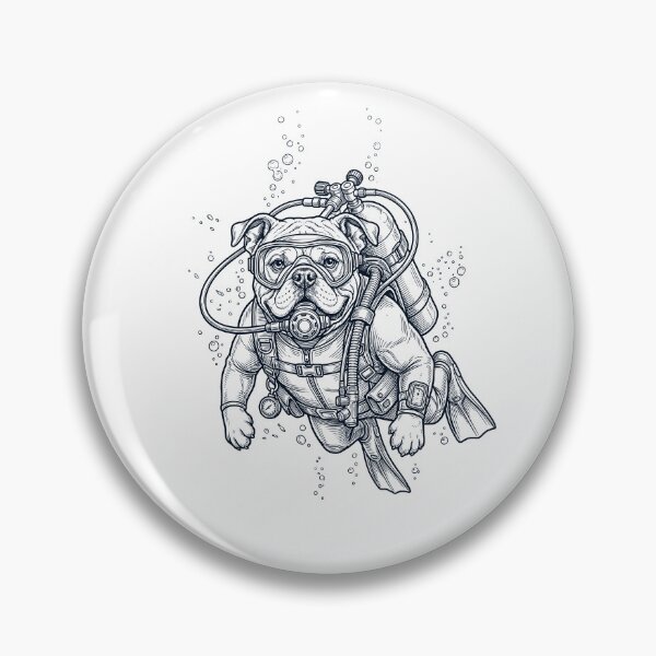 Item preview, Bulldog Scuba Diving Diver Dog Owner designed and sold by TerryConnells.