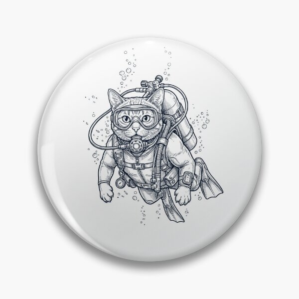 Item preview, Cat Scuba Diving Diver Animal Lover designed and sold by TerryConnells.