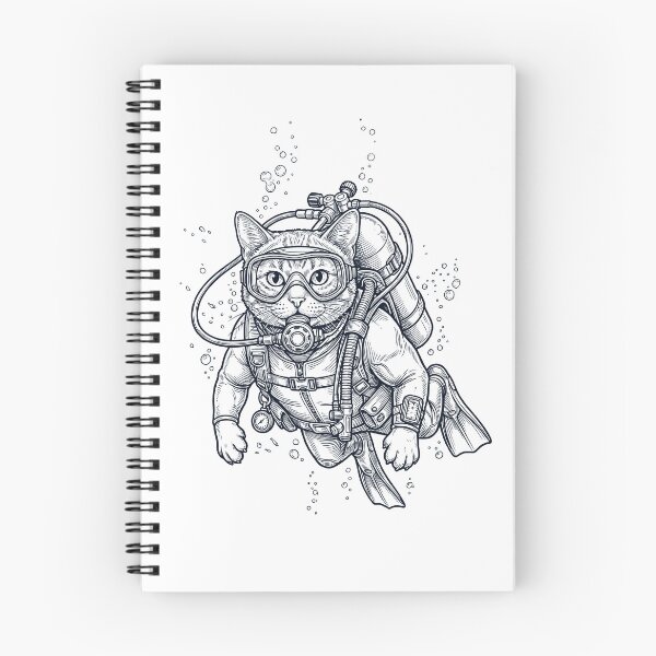 Item preview, Cat Scuba Diving Diver Animal Lover designed and sold by TerryConnells.