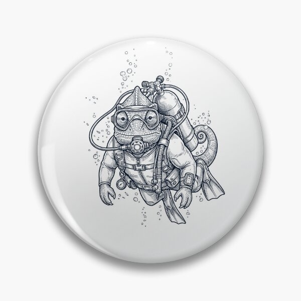 Item preview, Chameleon Scuba Diving Diver Animal Lover designed and sold by TerryConnells.