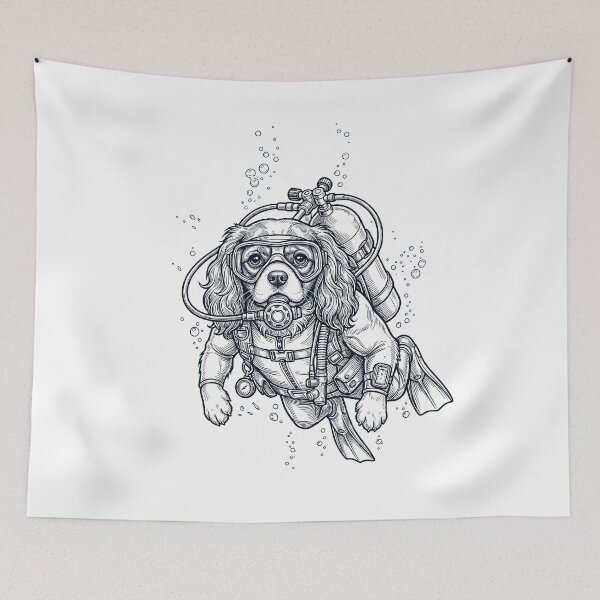 Item preview, Cavalier King Charles Spaniel Scuba Diving Diver Dog Owner designed and sold by TerryConnells.