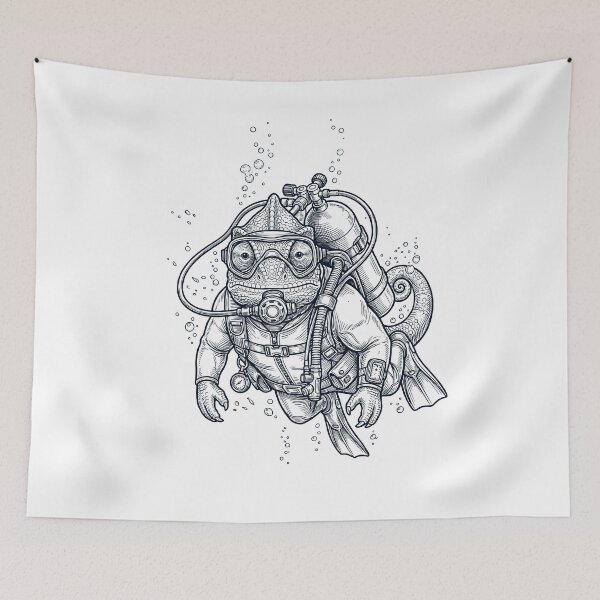 Item preview, Chameleon Scuba Diving Diver Animal Lover designed and sold by TerryConnells.