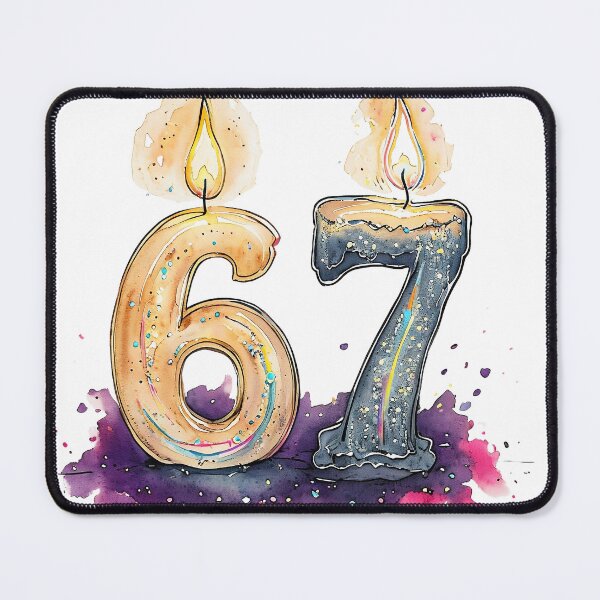 Item preview, Glowing 6 & 7 | Magical Birthday Candle Watercolour designed and sold by ArtisticDesignsbyLinda.