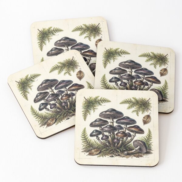 Item preview, Midnight Herbarium I – Enchanted Mushrooms designed and sold by Roberta Calabrese.