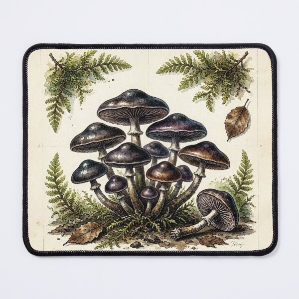 Item preview, Midnight Herbarium I – Enchanted Mushrooms designed and sold by Roberta Calabrese.