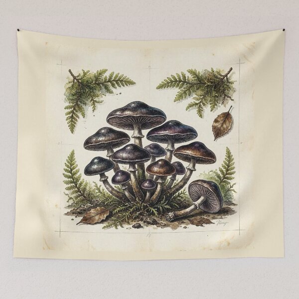 Item preview, Midnight Herbarium I – Enchanted Mushrooms designed and sold by Roberta Calabrese.