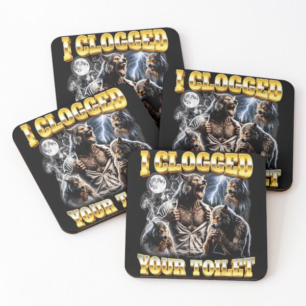 Item preview, I Clogged Your Toilet Werewolf Humor Gag Gift Fantasy designed and sold by AmaXONIC.