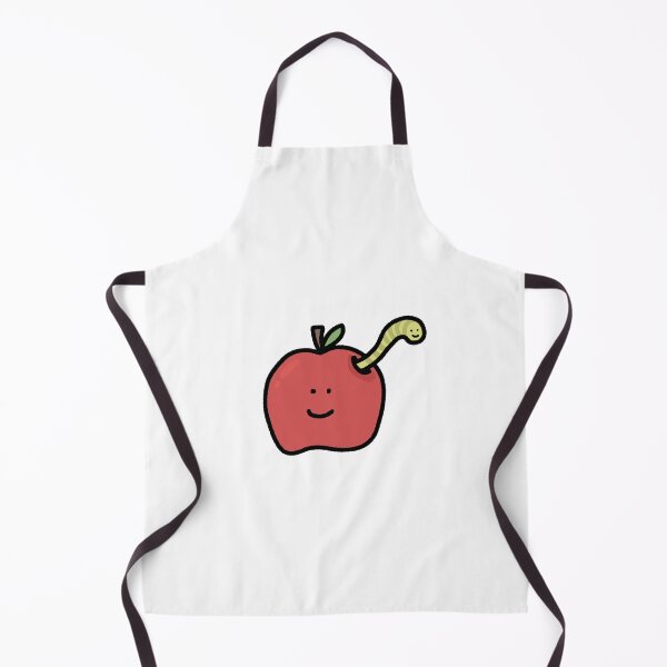 Item preview, Cute apple with worm designed and sold by TwinkleFrogs.