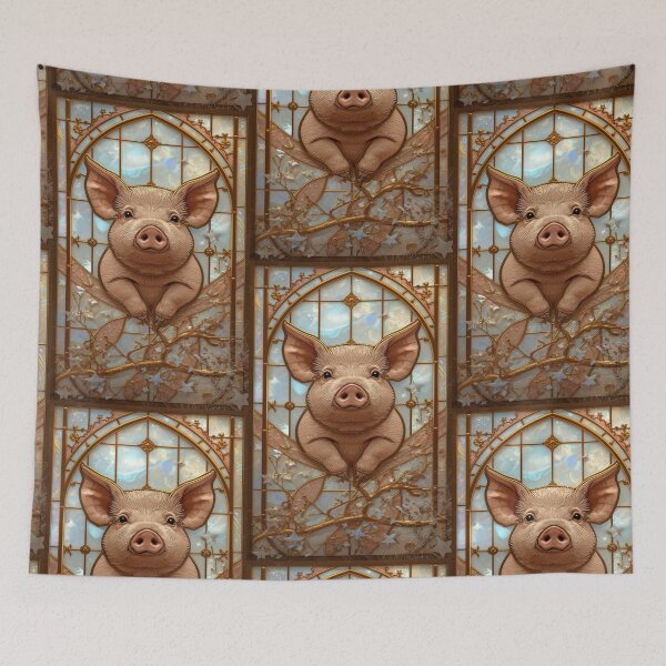 Item preview, Piggies Stained Glass Magic designed and sold by BriSher.