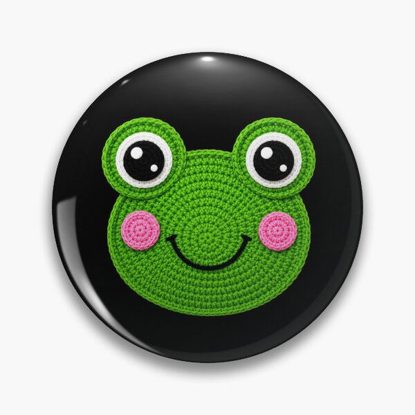 Item preview, Cute Frog Face Crochet Style designed and sold by ColorSplash123.
