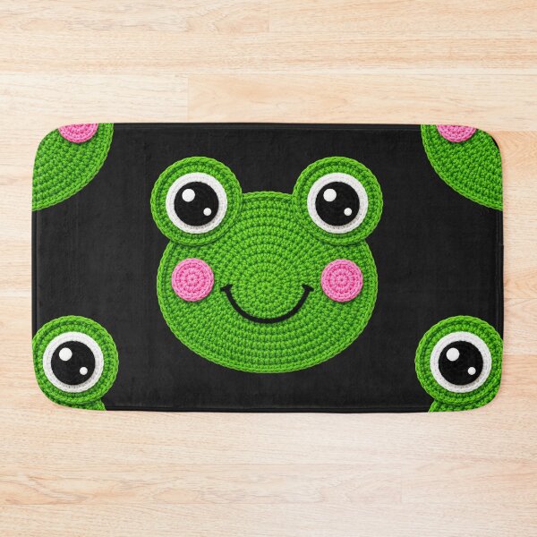 Item preview, Cute Frog Face Crochet Style designed and sold by ColorSplash123.