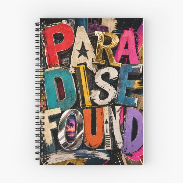 Item preview, Paradise Found Colourful, Typography, Vibrant Letter Collage Art designed and sold by Jandedan.