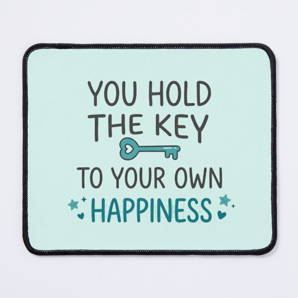 Item preview, Minimalist Key To Happiness Cute Typographic Quote designed and sold by MarJul.