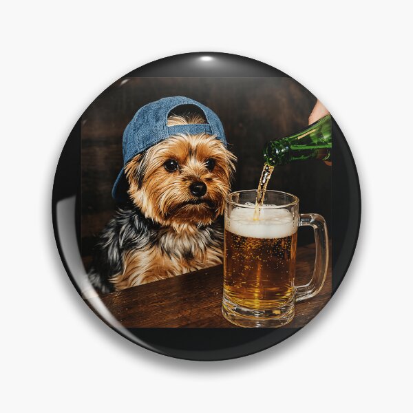Item preview, Cool Dog Drinking Beer Funny Yorkshire Terrier designed and sold by AmaXONIC.