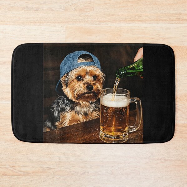 Item preview, Cool Dog Drinking Beer Funny Yorkshire Terrier designed and sold by AmaXONIC.