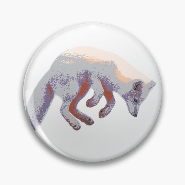 Item preview, Jumping Arctic Fox (Pixelated) designed and sold by Fire TheMann.