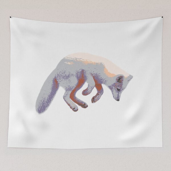 Item preview, Jumping Arctic Fox (Pixelated) designed and sold by Fire TheMann.