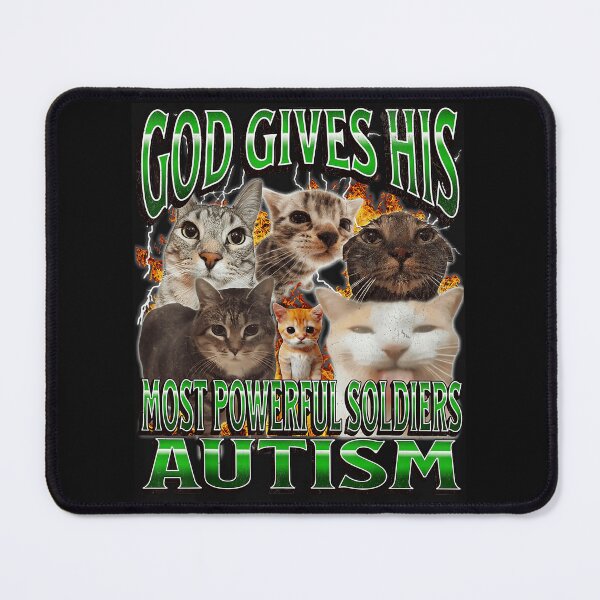 Item preview, God Gives His Most Powerful Soldiers Autism Awareness Cat Lover designed and sold by AmaXONIC.