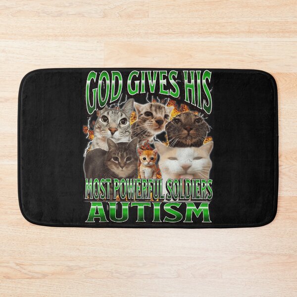 Item preview, God Gives His Most Powerful Soldiers Autism Awareness Cat Lover designed and sold by AmaXONIC.