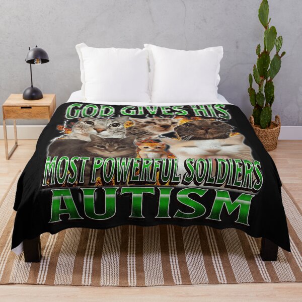 Item preview, God Gives His Most Powerful Soldiers Autism Awareness Cat Lover designed and sold by AmaXONIC.