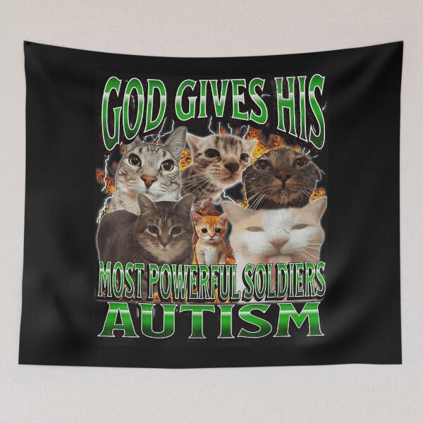 Item preview, God Gives His Most Powerful Soldiers Autism Awareness Cat Lover designed and sold by AmaXONIC.