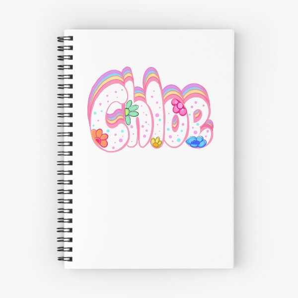 Item preview, Nombre Chloe - Nombre personalizado para niñas y mujeres en blanco con flores y chispas de colores pastel. designed and sold by Artonmytee.
