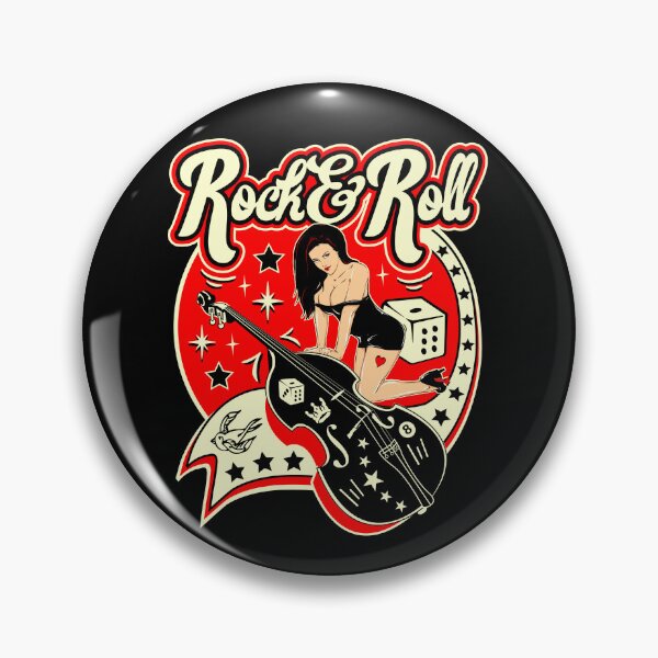 Item preview, Rockabilly Pin Up Girl Vintage Rockers Retro Rock and Roll designed and sold by MemphisCenter.