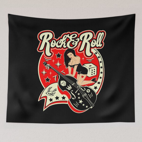 Item preview, Rockabilly Pin Up Girl Vintage Rockers Retro Rock and Roll designed and sold by MemphisCenter.