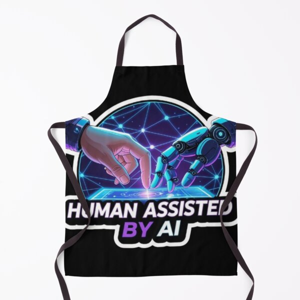 Item preview, Human Assisted By AI Sticker for Innovators, Creators and Tech Enthusiasts designed and sold by skillifyme.
