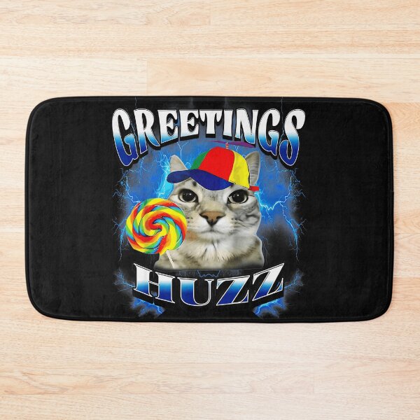 Item preview, Greetings Huzz Funny Cat Lover Meme Feline Humor designed and sold by AmaXONIC.