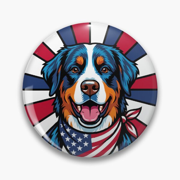 Item preview, Bernese Mountain Dog 4th of July Dog – Patriotic USA Puppy Gift designed and sold by The Real Life Symphony.