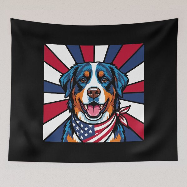 Item preview, Bernese Mountain Dog 4th of July Dog – Patriotic USA Puppy Gift designed and sold by The Real Life Symphony.