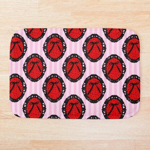 Item preview, My Gothic Romance – Victorian Cameo Bow Pattern in Pink Black and Crimson designed and sold by VirtuallyCreativ .