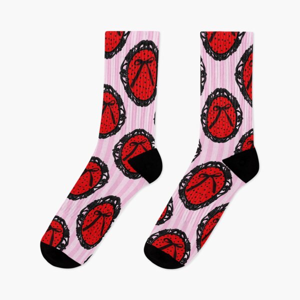 Item preview, My Gothic Romance – Victorian Cameo Bow Pattern in Pink Black and Crimson designed and sold by VirtuallyCreativ .