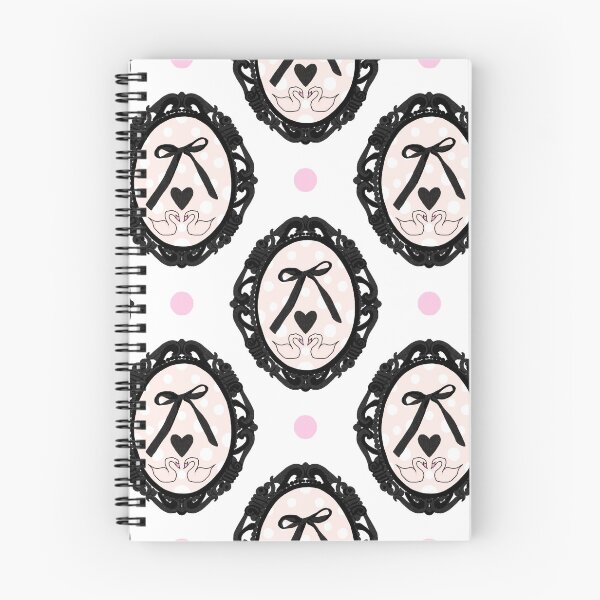 Item preview, My Gothic Romance – Victorian Cameo Bow Pattern in Pink Black and Crimson designed and sold by VirtuallyCreativ .