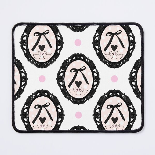 Item preview, My Gothic Romance – Victorian Cameo Bow Pattern in Pink Black and Crimson designed and sold by VirtuallyCreativ .