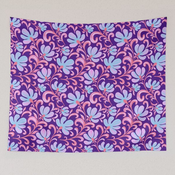 Item preview, Amethyst Floral Carnival Seamless Pattern designed and sold by AneissPiaf.
