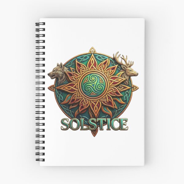 Item preview, Celtic Solstice Triskel Wolf Deer Design | Pagan Celtic Symbol Art designed and sold by Cauldron Crafts.